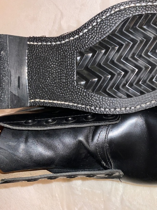 VTG-1972 Air Force steel toed flight boots-leather jet fuel non-sparking 9.5 R main image 4